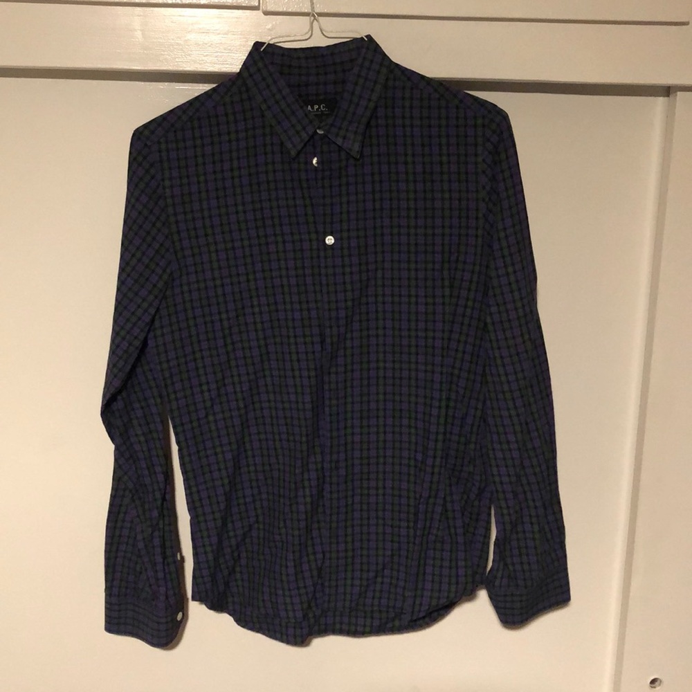 Men’s checkered APC casual men’s shirt
